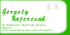 gergely majercsak business card